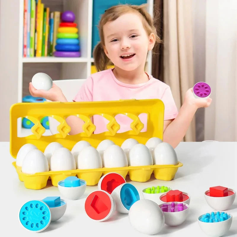 Montessori Color & Shape Matching Easter Eggs