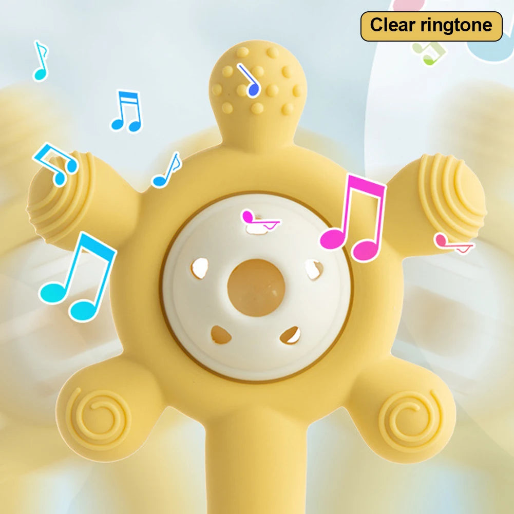 Candy Color Silicone Baby Teether & Rattle Toy