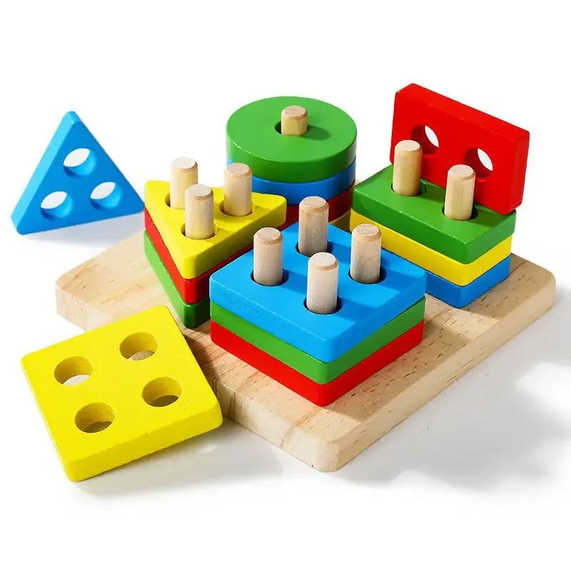 Montessori Wooden Sorting & Stacking Toy