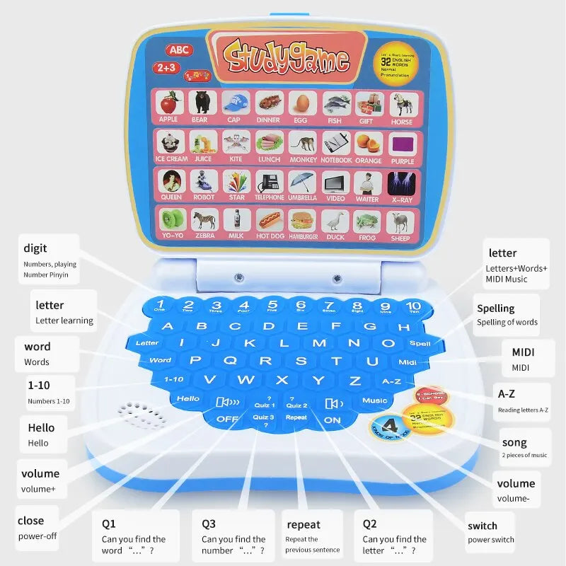 English Learning Laptop Toy for Kids