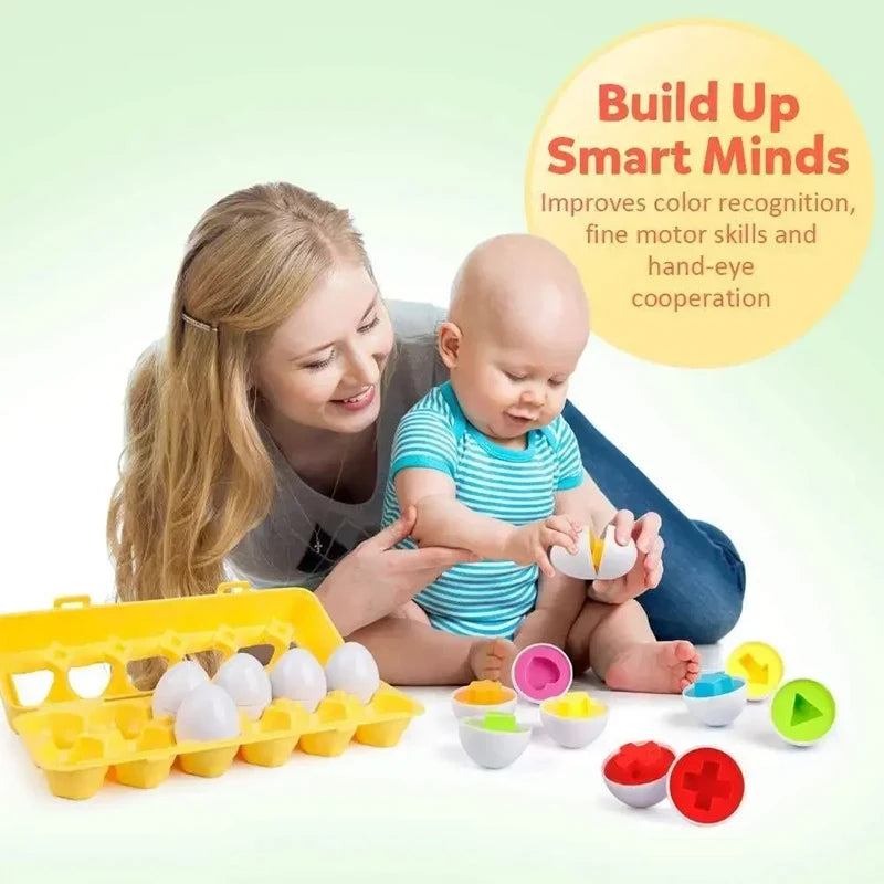 Montessori Color & Shape Matching Easter Eggs