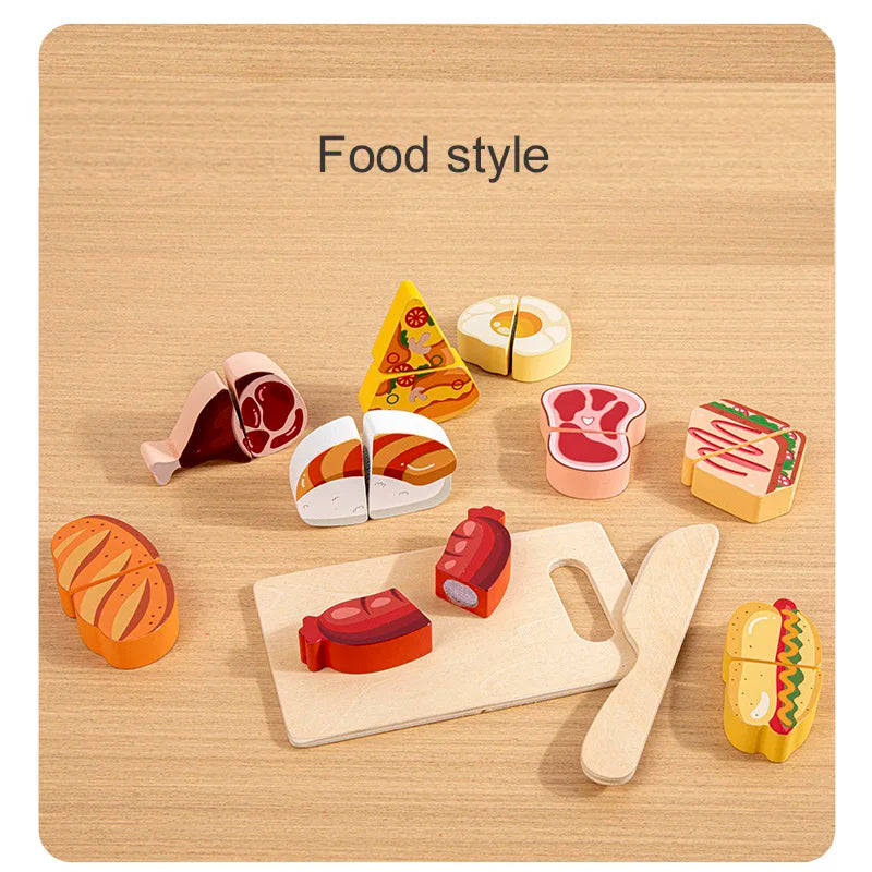 Wooden Simulation Kitchen Pretend Play Set